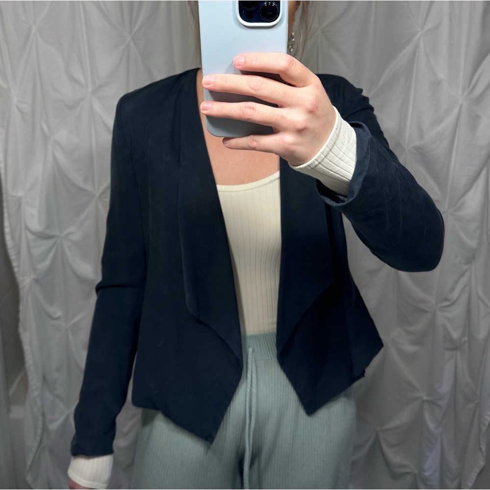 Banana Republic Navy Open Front Blazer Size 8